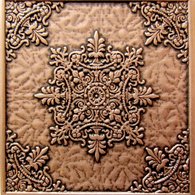 Moneli Decor - Centros De 7,5X7,5X0,8 Cobre Brillo
